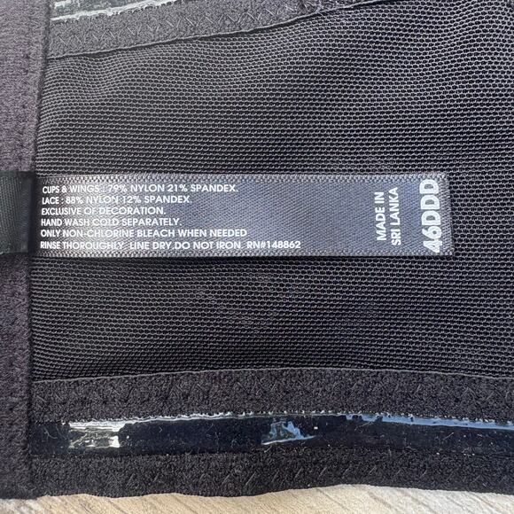 TORRID Bra NWT Sz 46DDD Black Bombshell Everyday Lace Strapless Push Up Padded - Picture 10 of 14